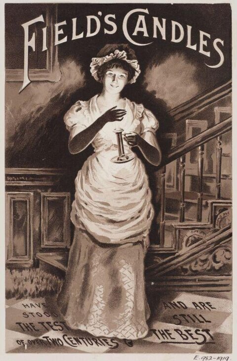 Vintage Field's Candles Advertisement