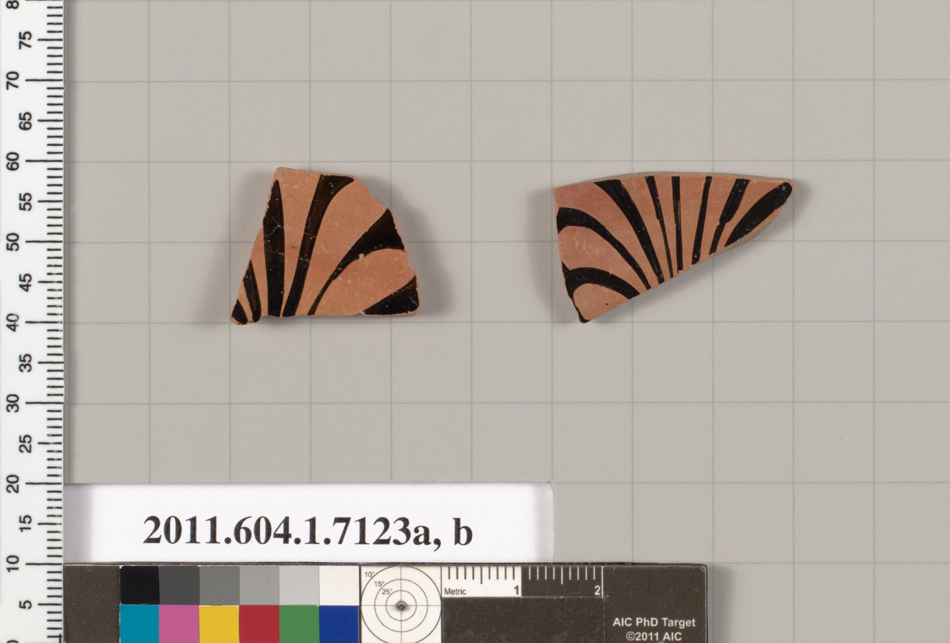 Two Ancient Painted Pottery Shards