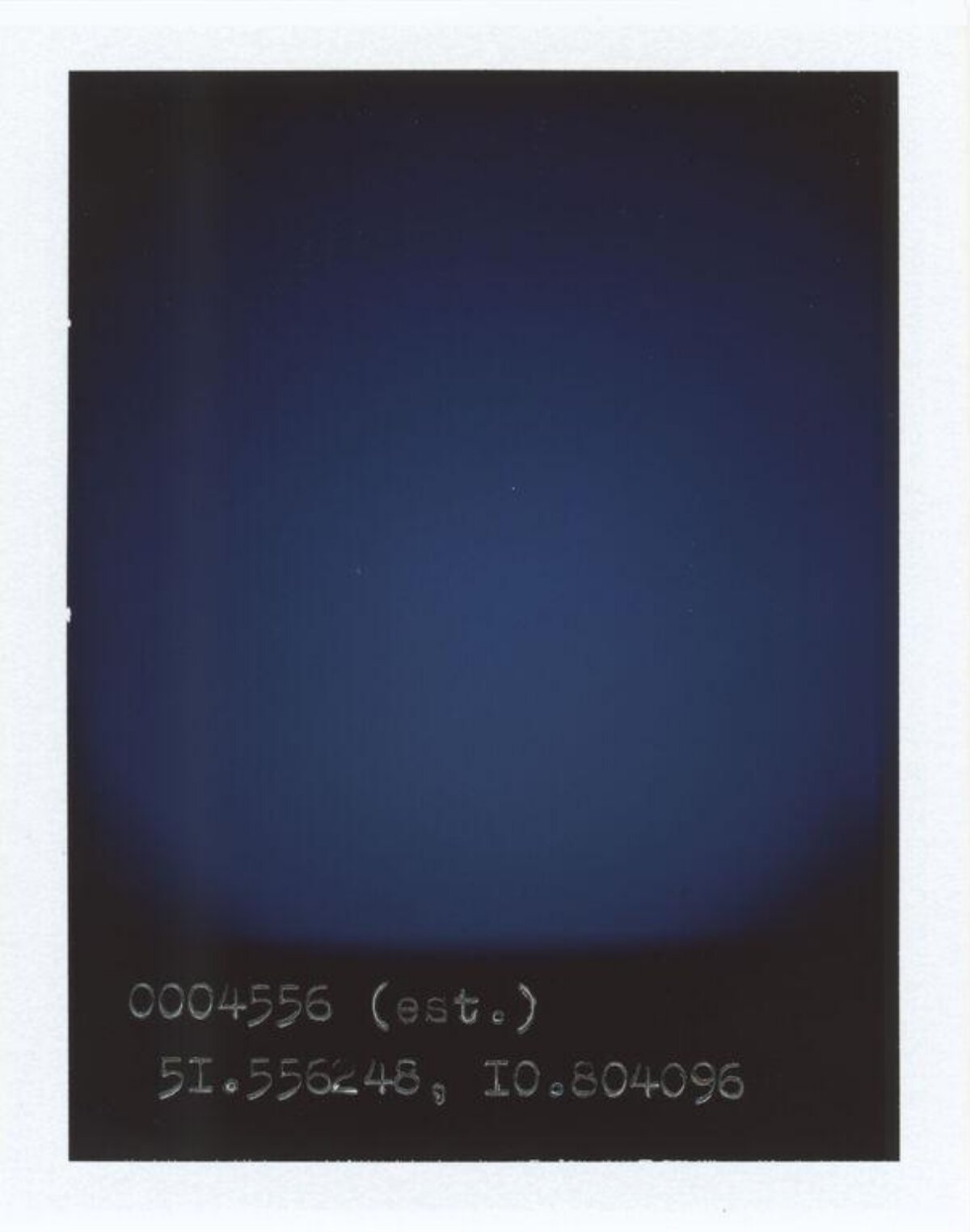 Dark Blue Polaroid with Coordinates — Gradient Backgrounds