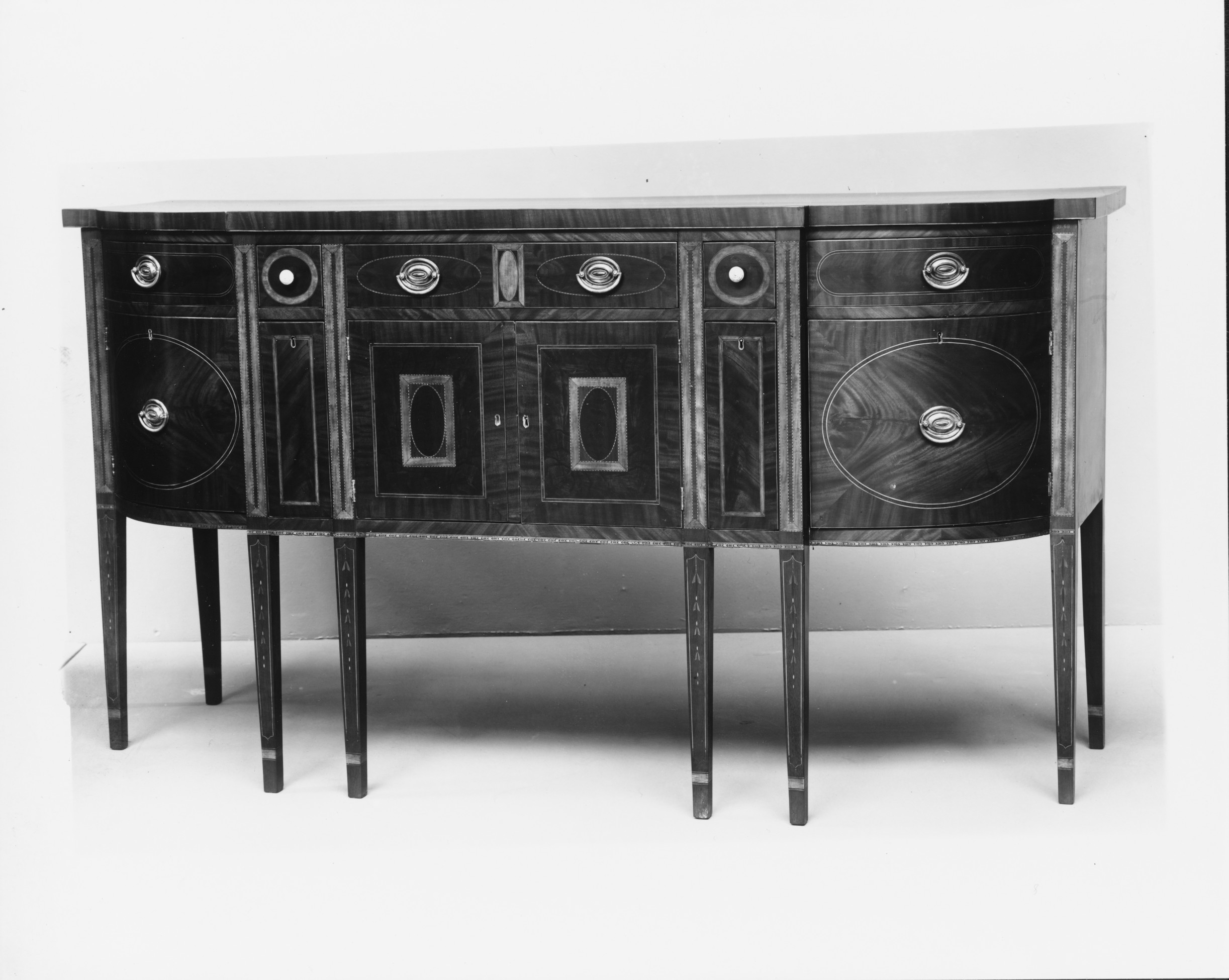 Antique Inlaid Sideboard Cabinet