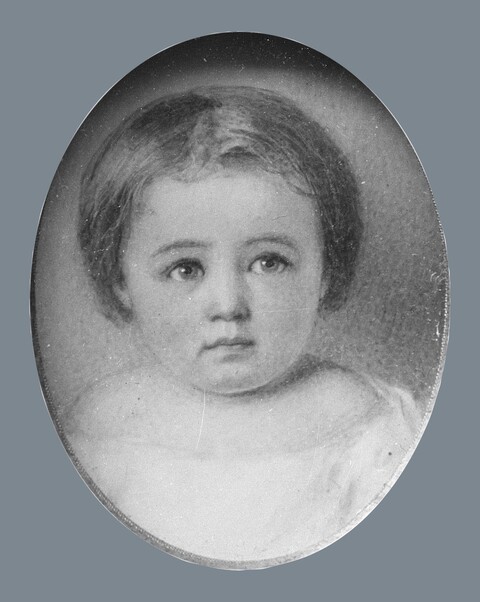 Vintage Oval Child Portrait