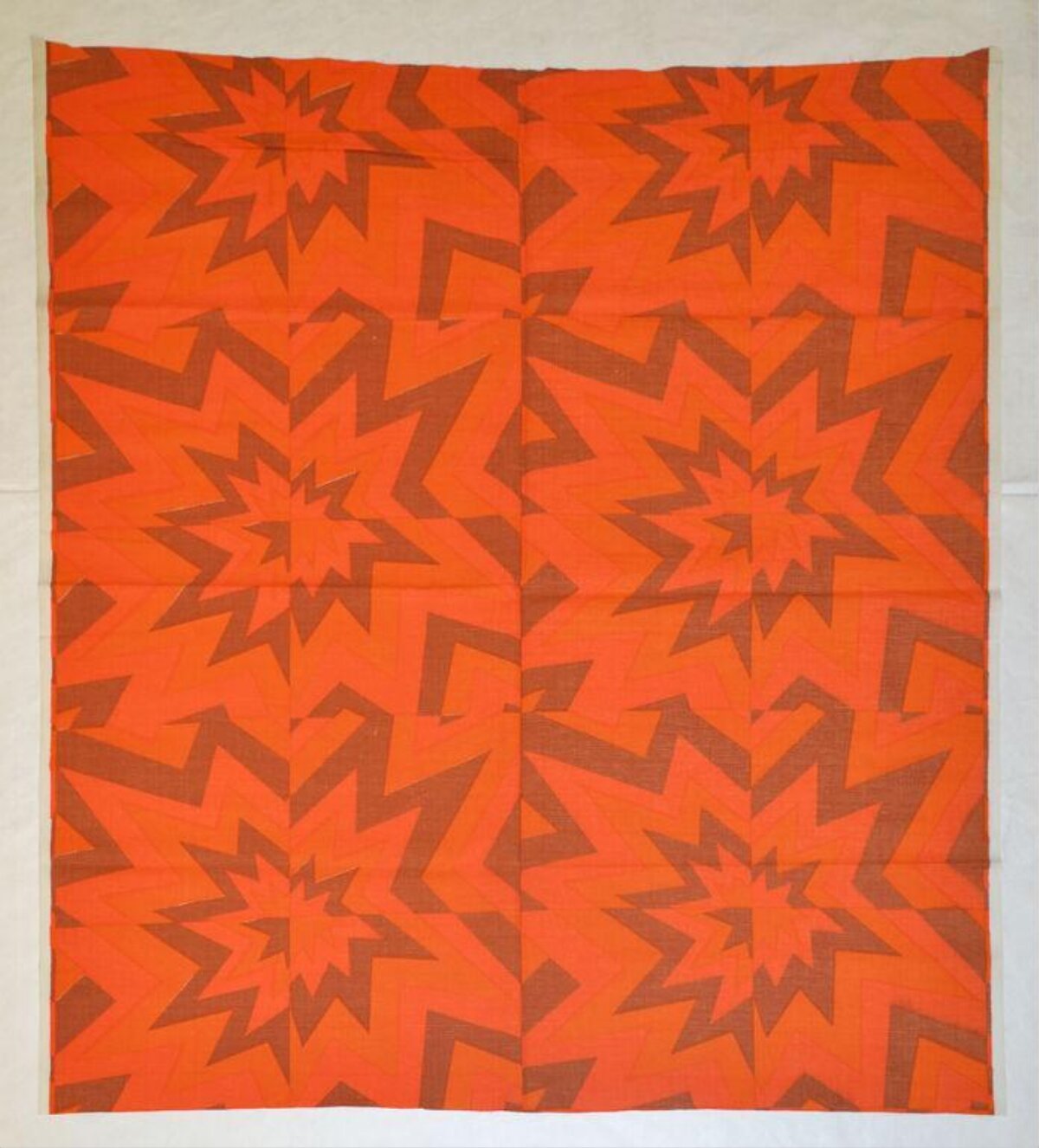 Orange Brown Star Pattern Textile