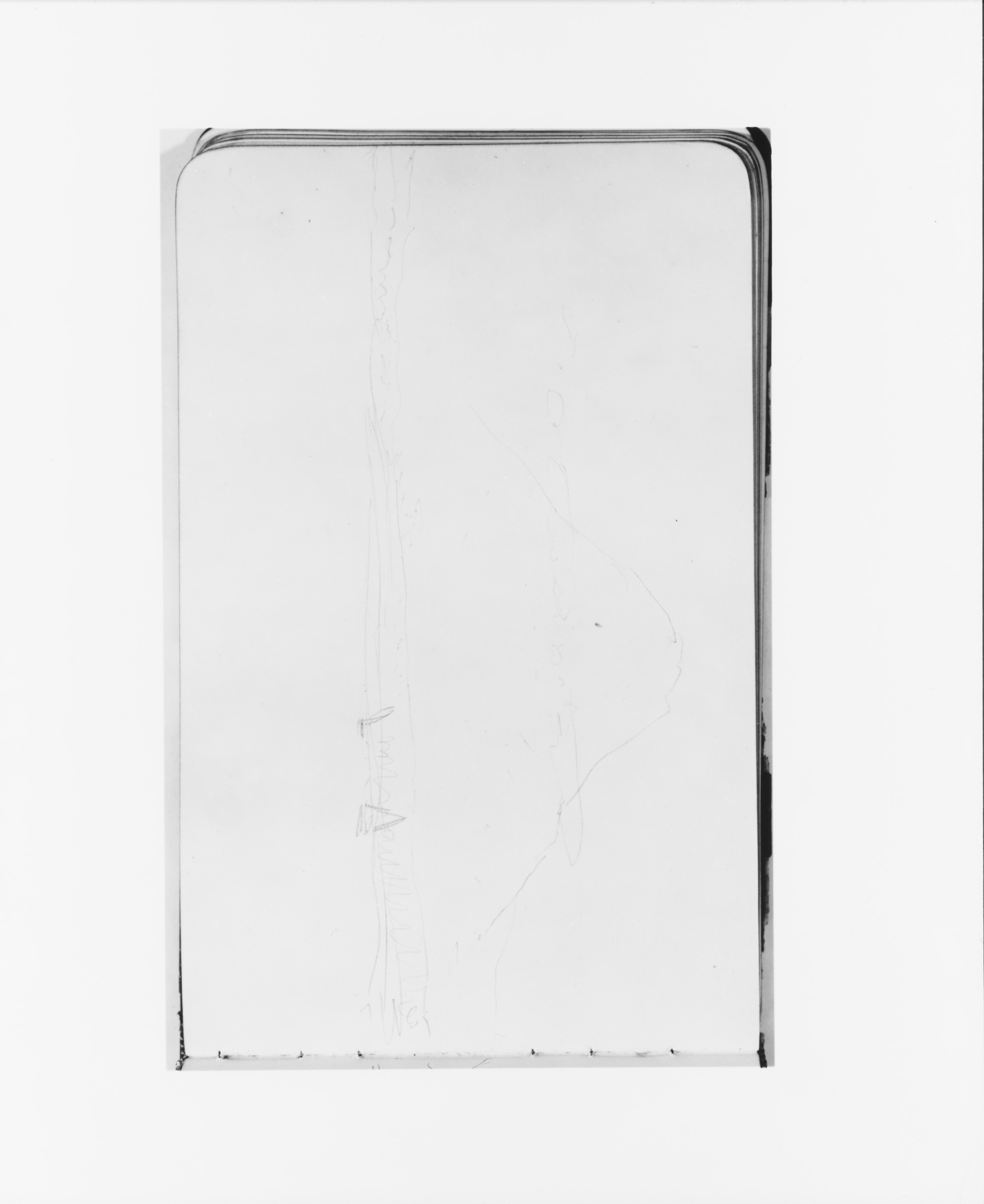 Blank Notebook Page With Faint Sketches