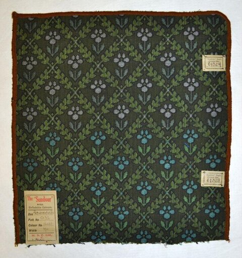 Vintage Floral Pattern Fabric Swatch