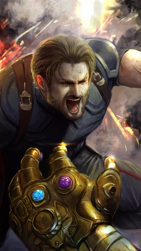Captain America with Infinity Gauntlet