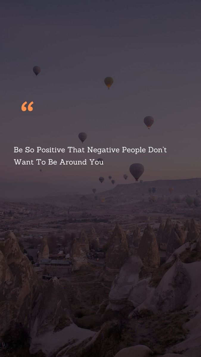 Motivational Quote on Hot Air Balloon Landscape