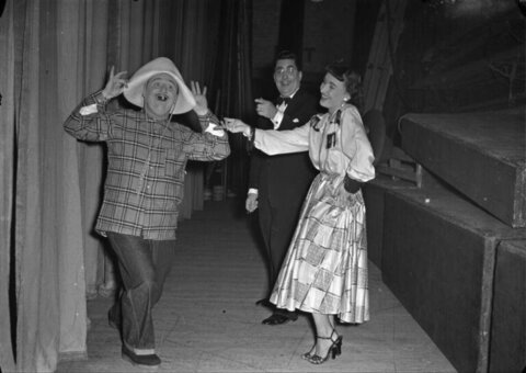 Performers Joking Backstage