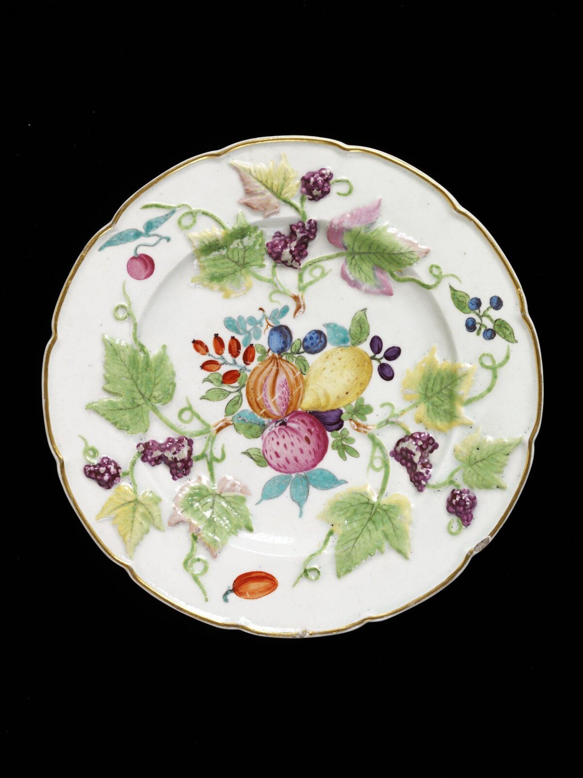 Hand-painted Fruit Pattern Porcelain Plate