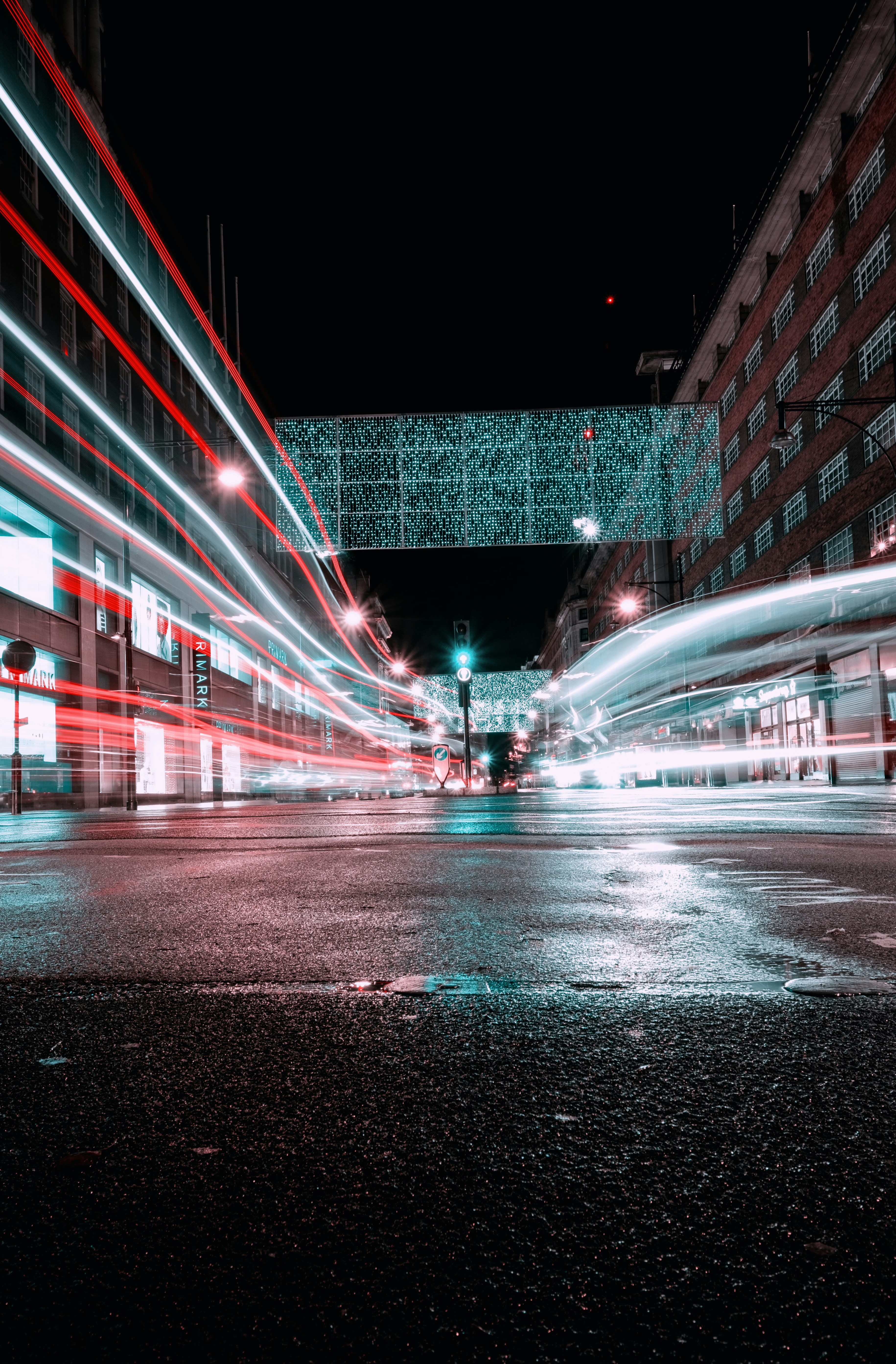 City Night Long Exposure Light Trails
