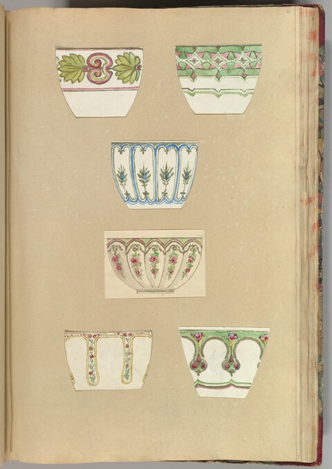 Vintage Ceramic Cup Pattern Sketches