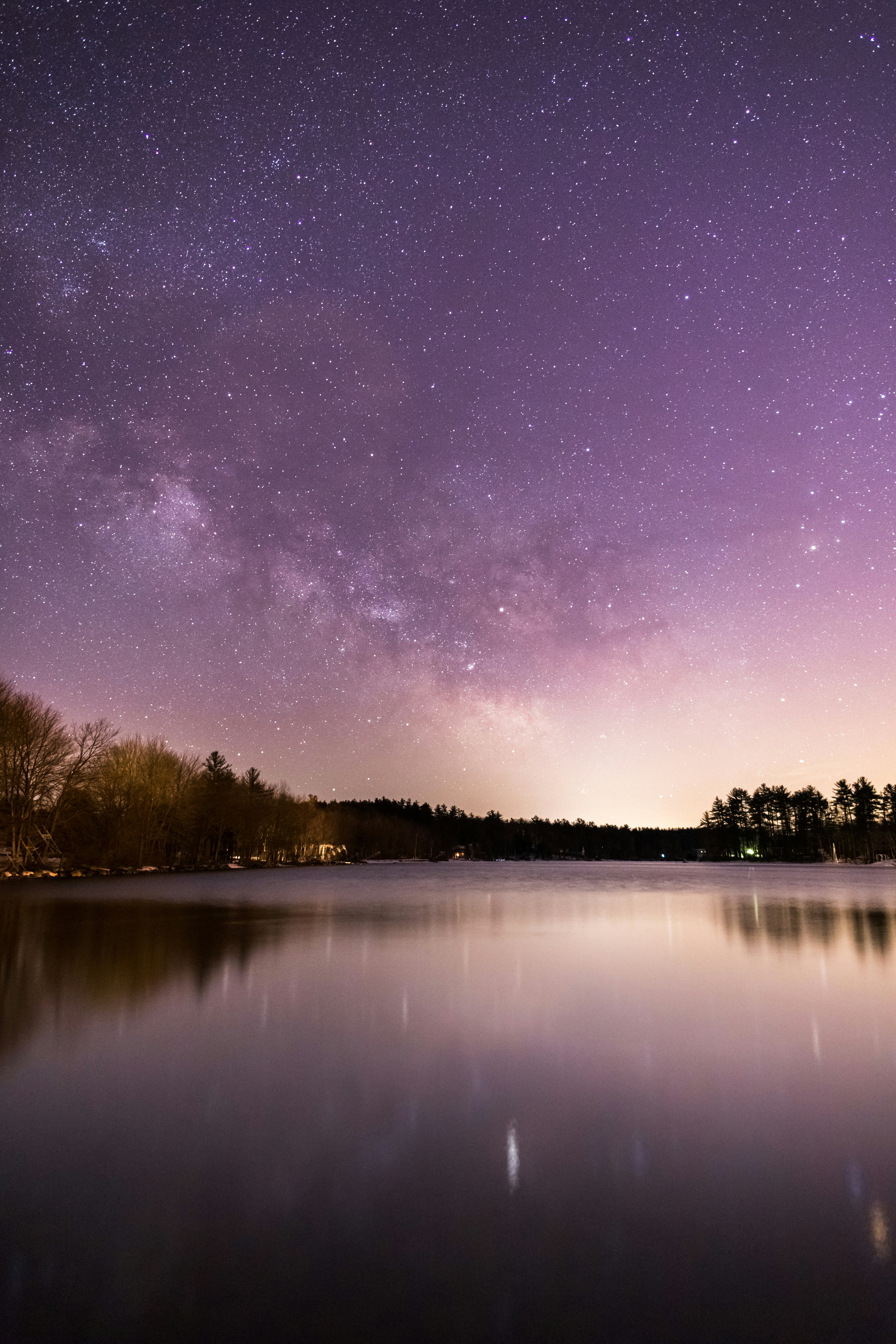 Starry Night Over Calm Lake