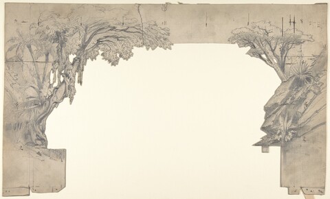 Pencil Sketch of Forest Entrance