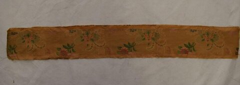 Antique Floral Embroidered Textile Strip