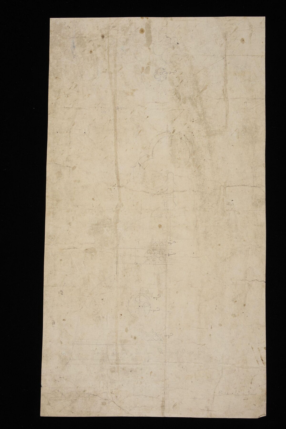Aged Paper With Faint Sketches