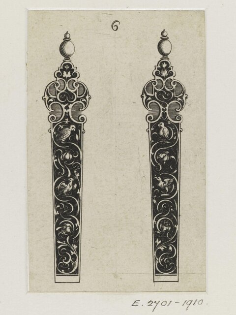 Two Engraved Ornamental Handle Designs