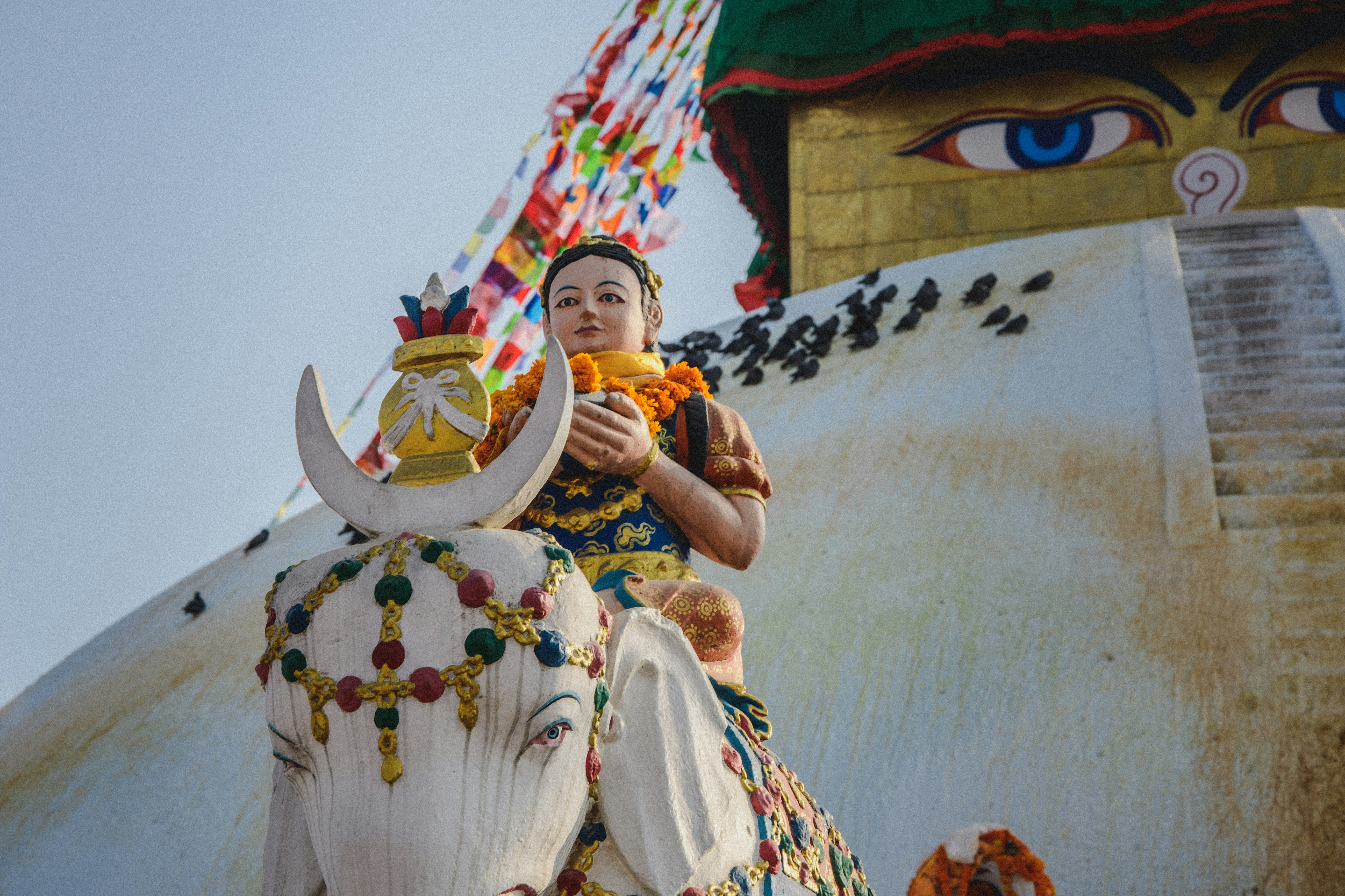 Statue at Boudhanath Stupa