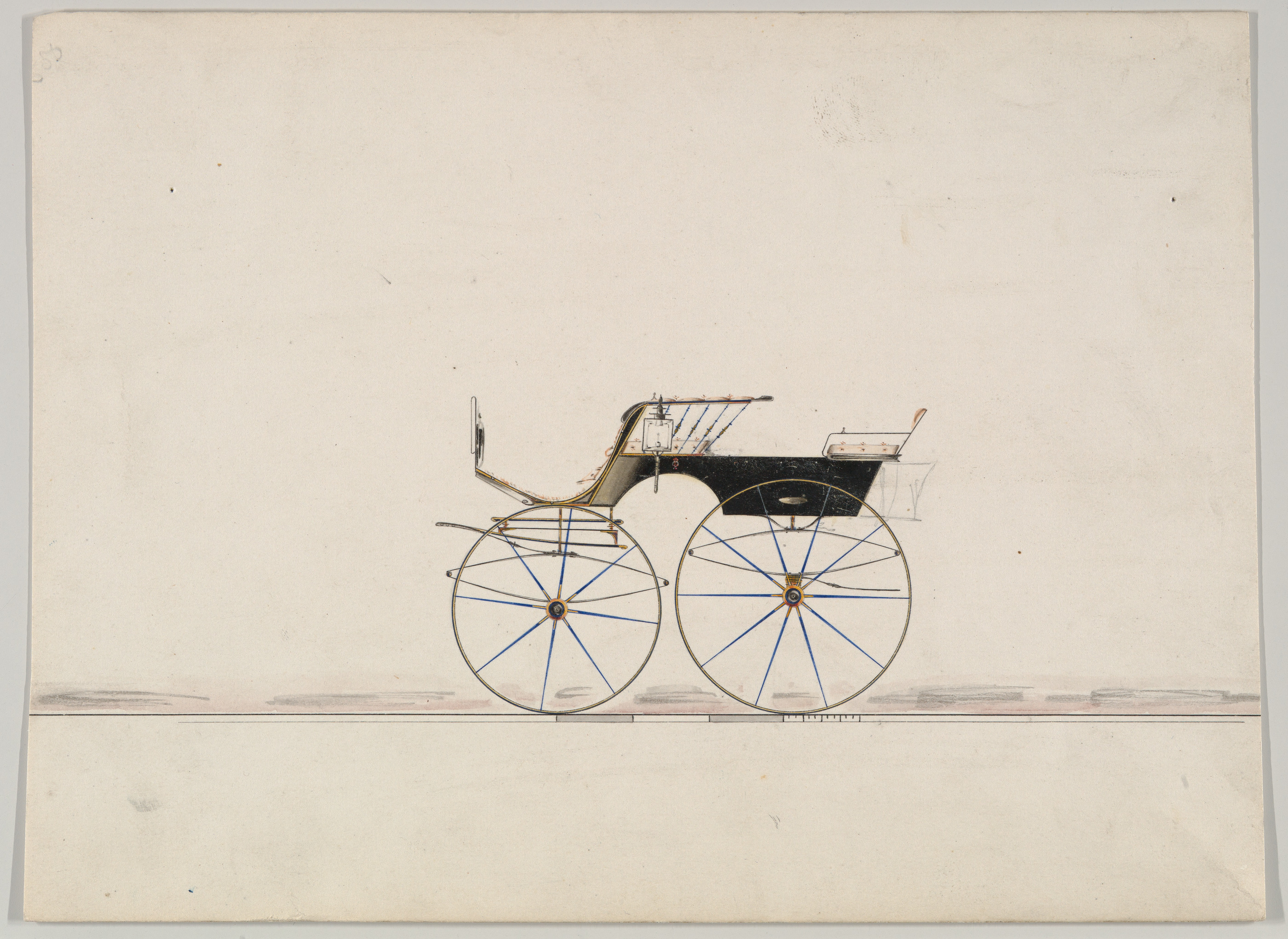 Vintage Horse-drawn Carriage Design Sketch