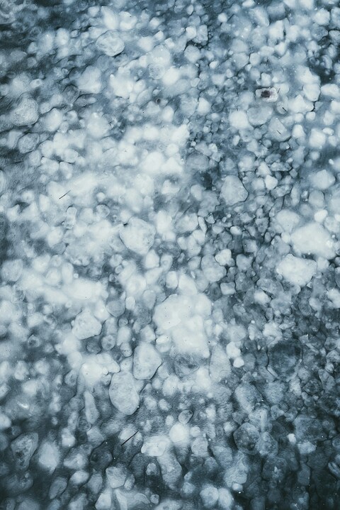 Close-up of Frozen Ice Slush