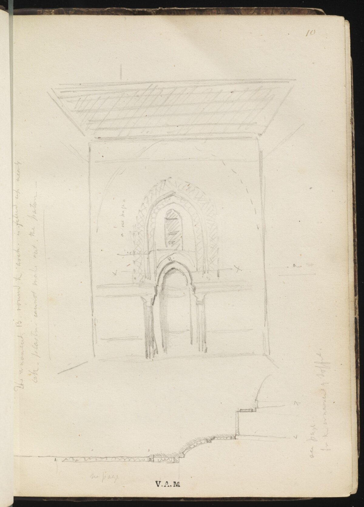 Pencil Sketch of Historical Architectural Archway