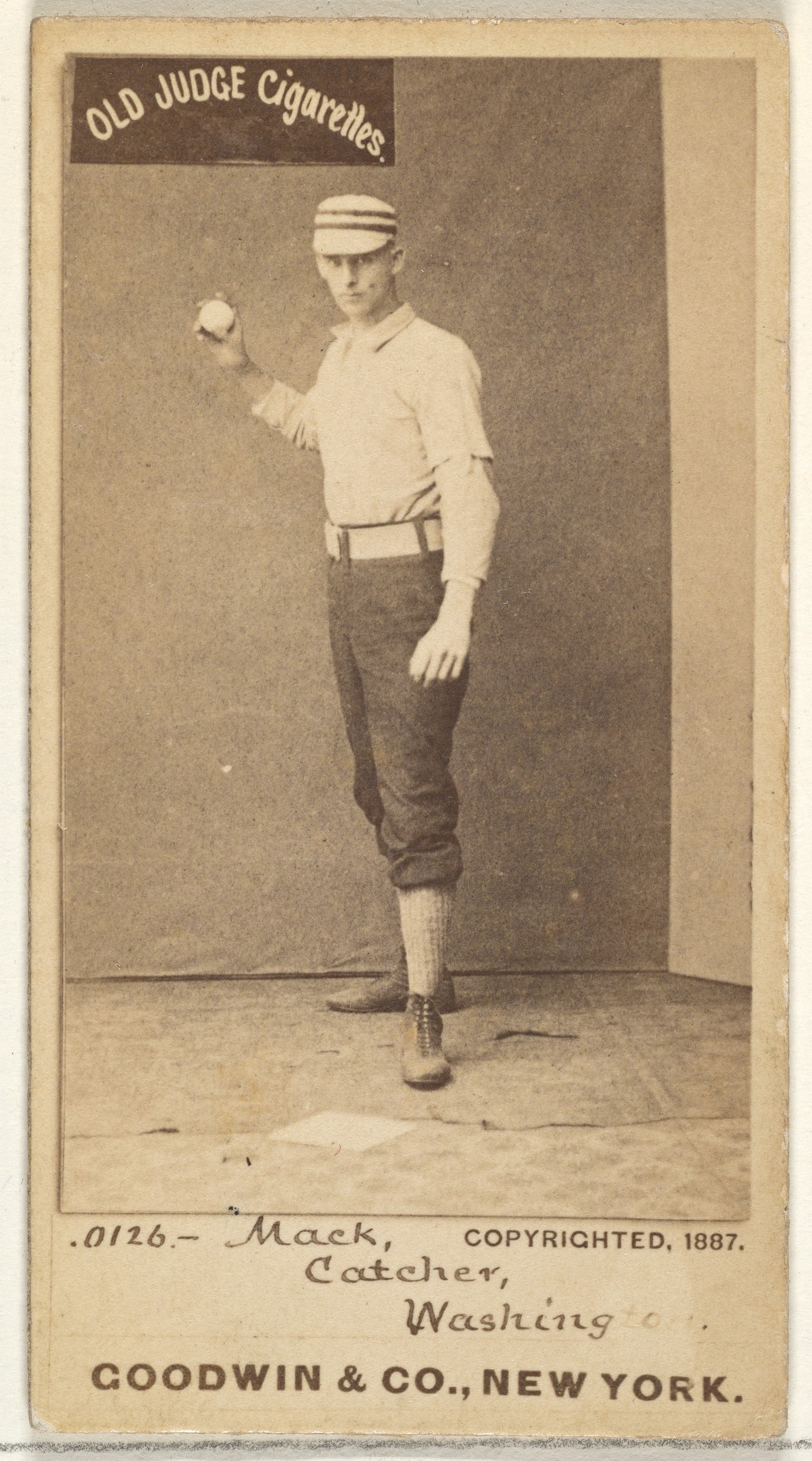 1887 Mack Catcher Baseball Cigarette Card