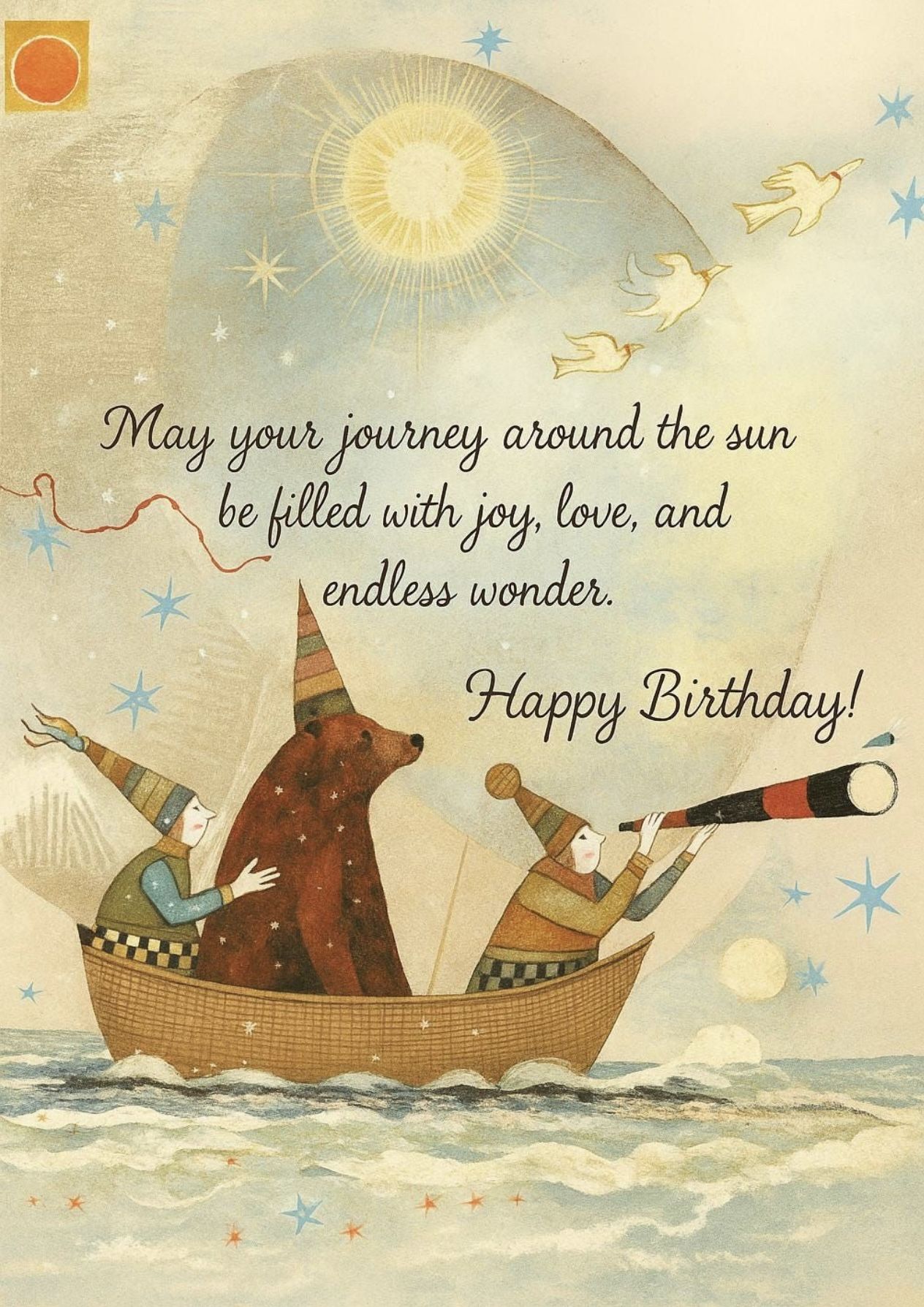 Journey Around the Sun Birthday Card