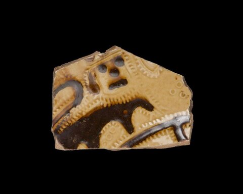 Ancient Animal Decorated Pottery Fragment