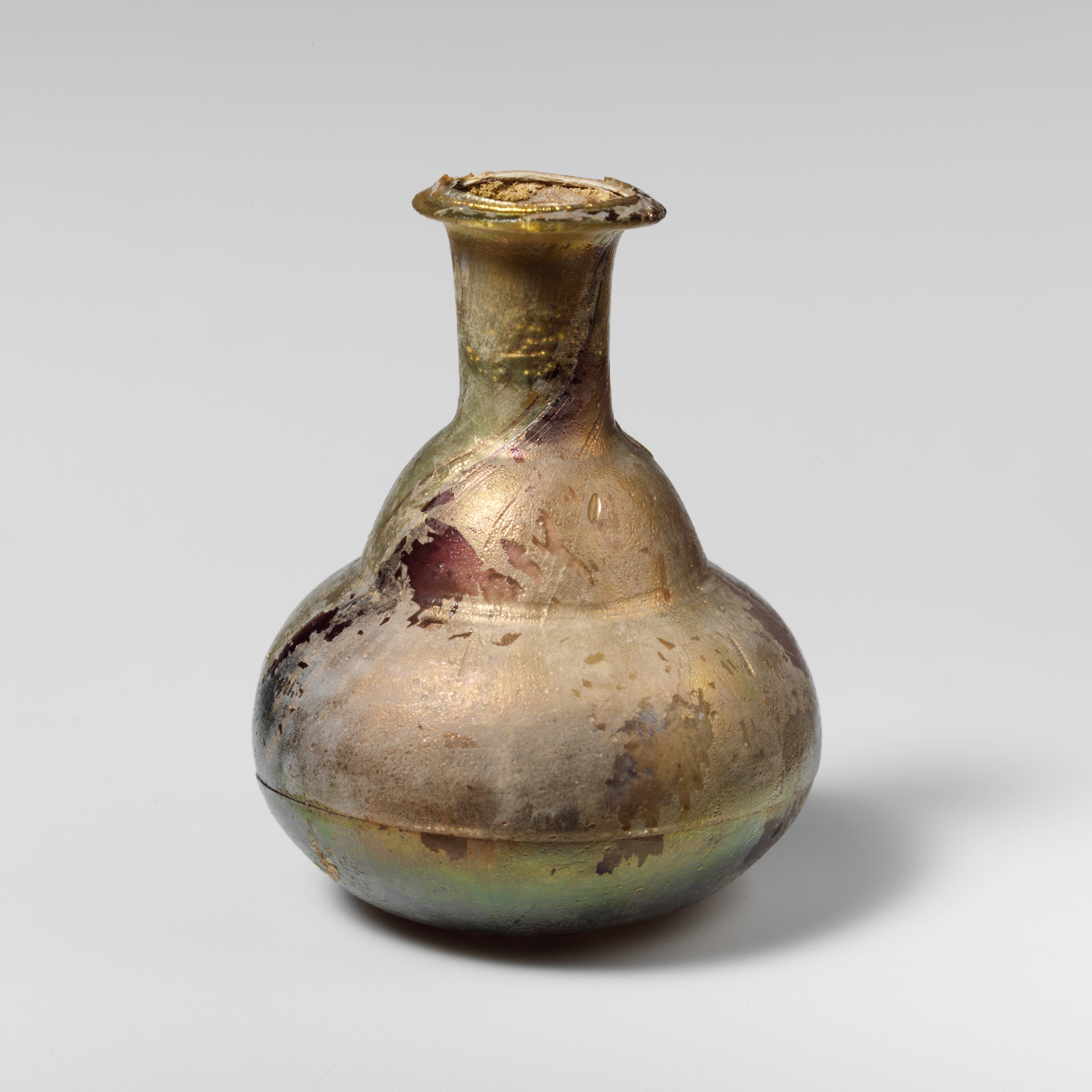 Ancient Iridescent Glass Bottle
