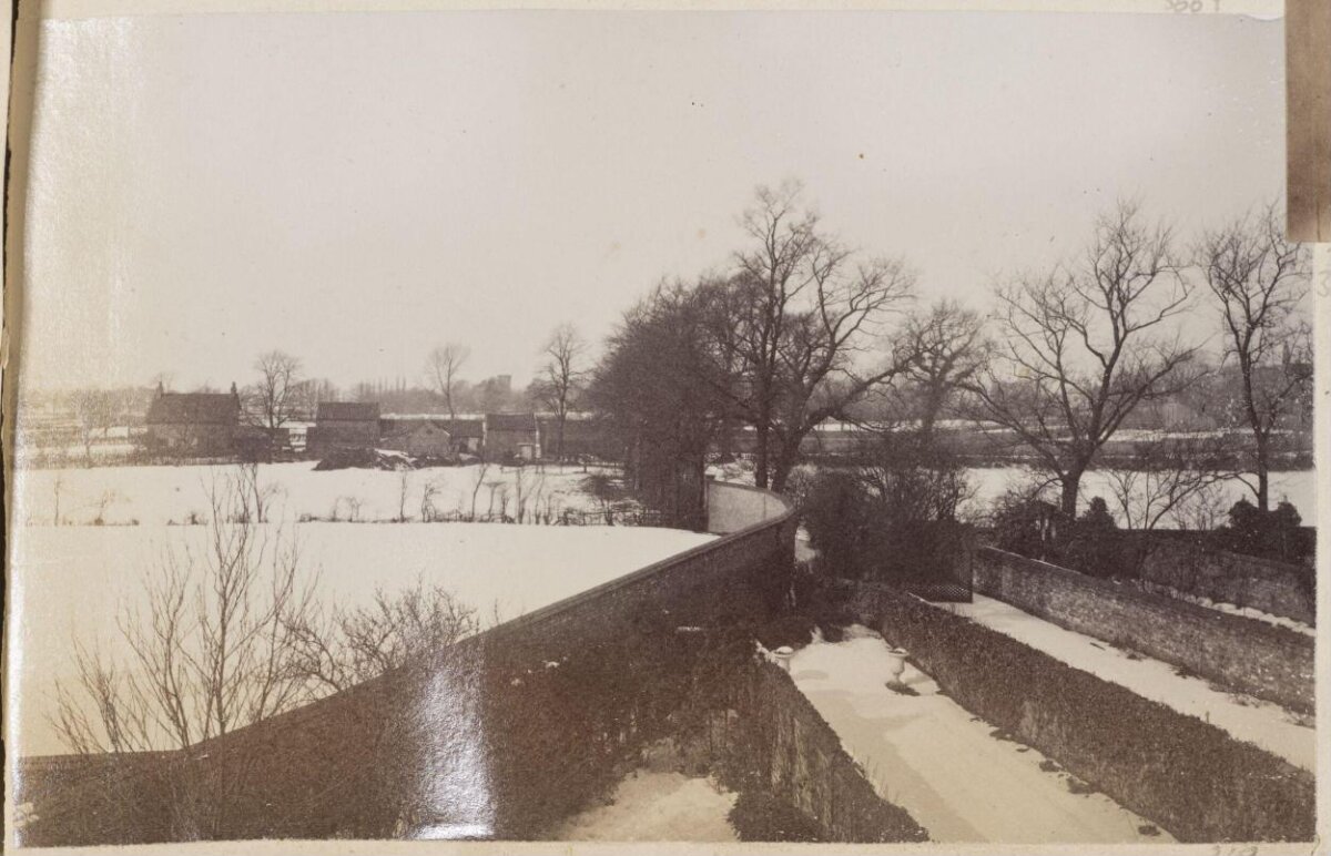 Vintage Snowy Winter Country View