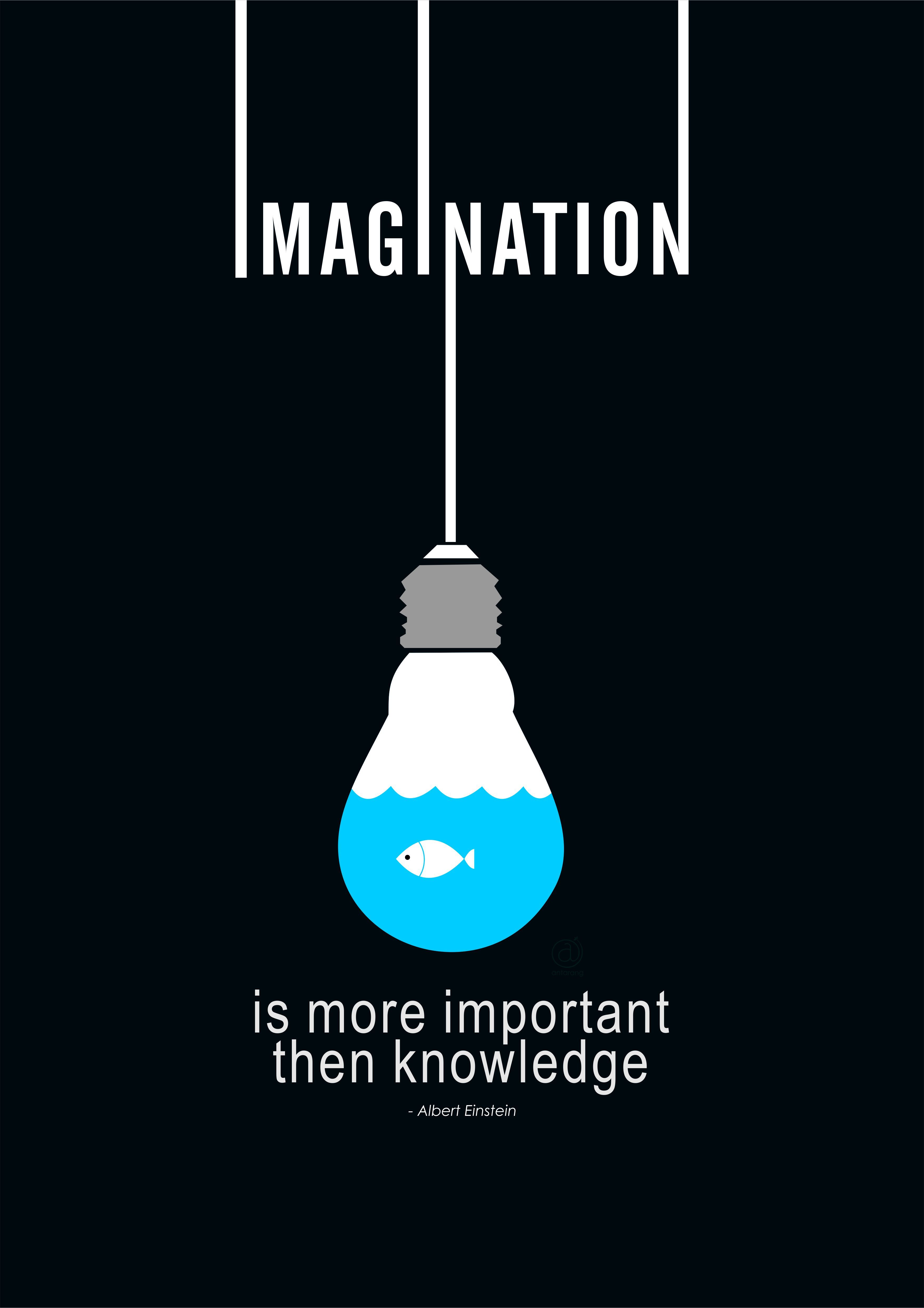 Einstein Imagination Quote Poster