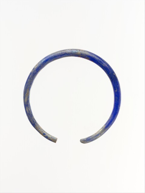 Ancient Blue Glass Open Bangle