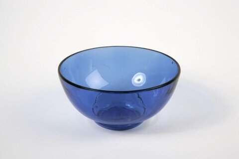 Translucent Blue Glass Bowl