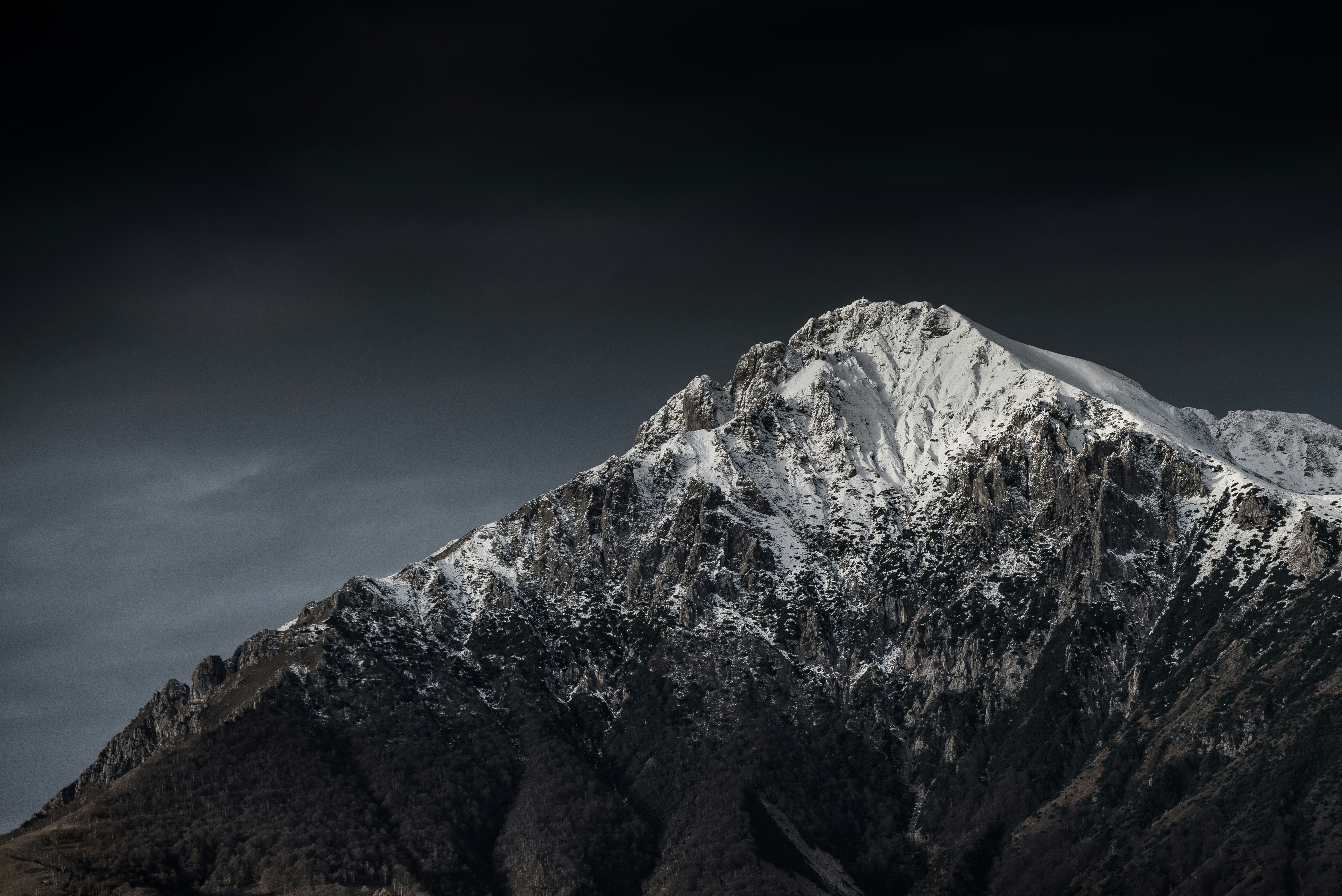 Snow Capped Mountain Peak