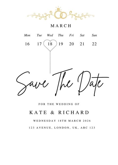 Wedding Save The Date Invitation