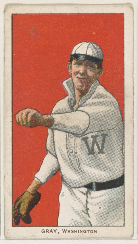 Vintage Washington Gray Baseball Card