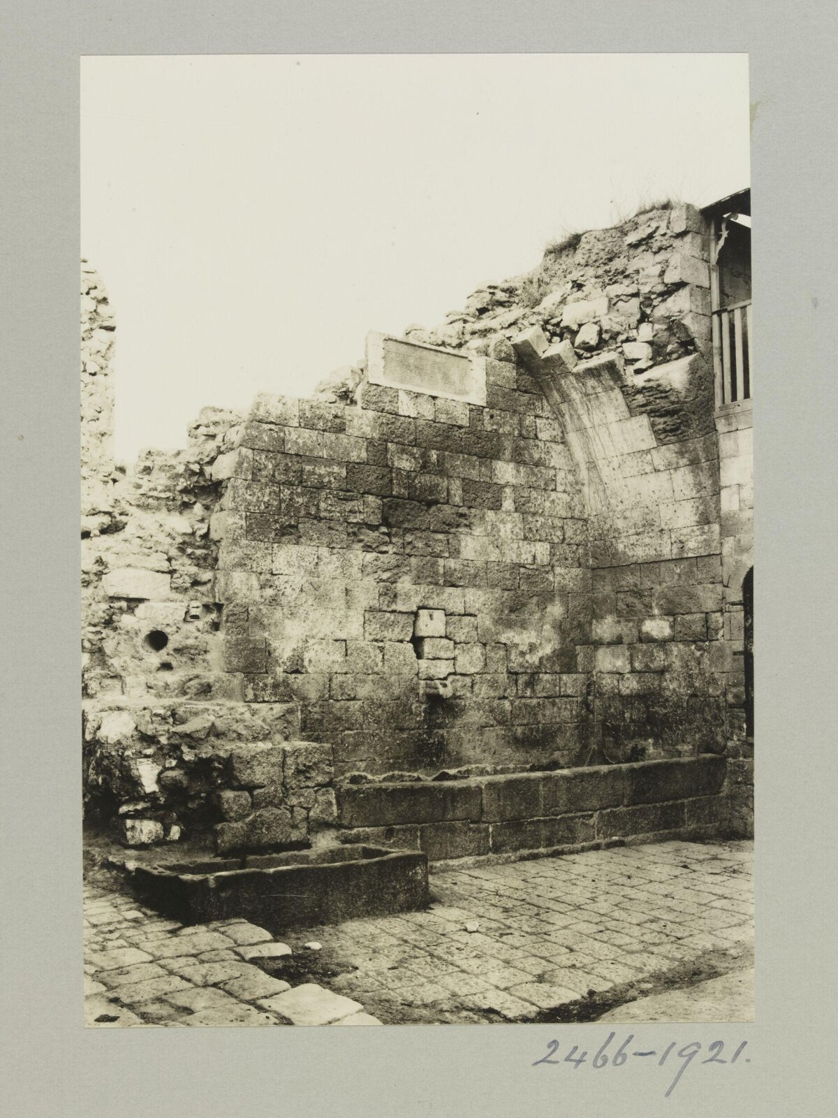 Ruined Ancient Stone Fountain