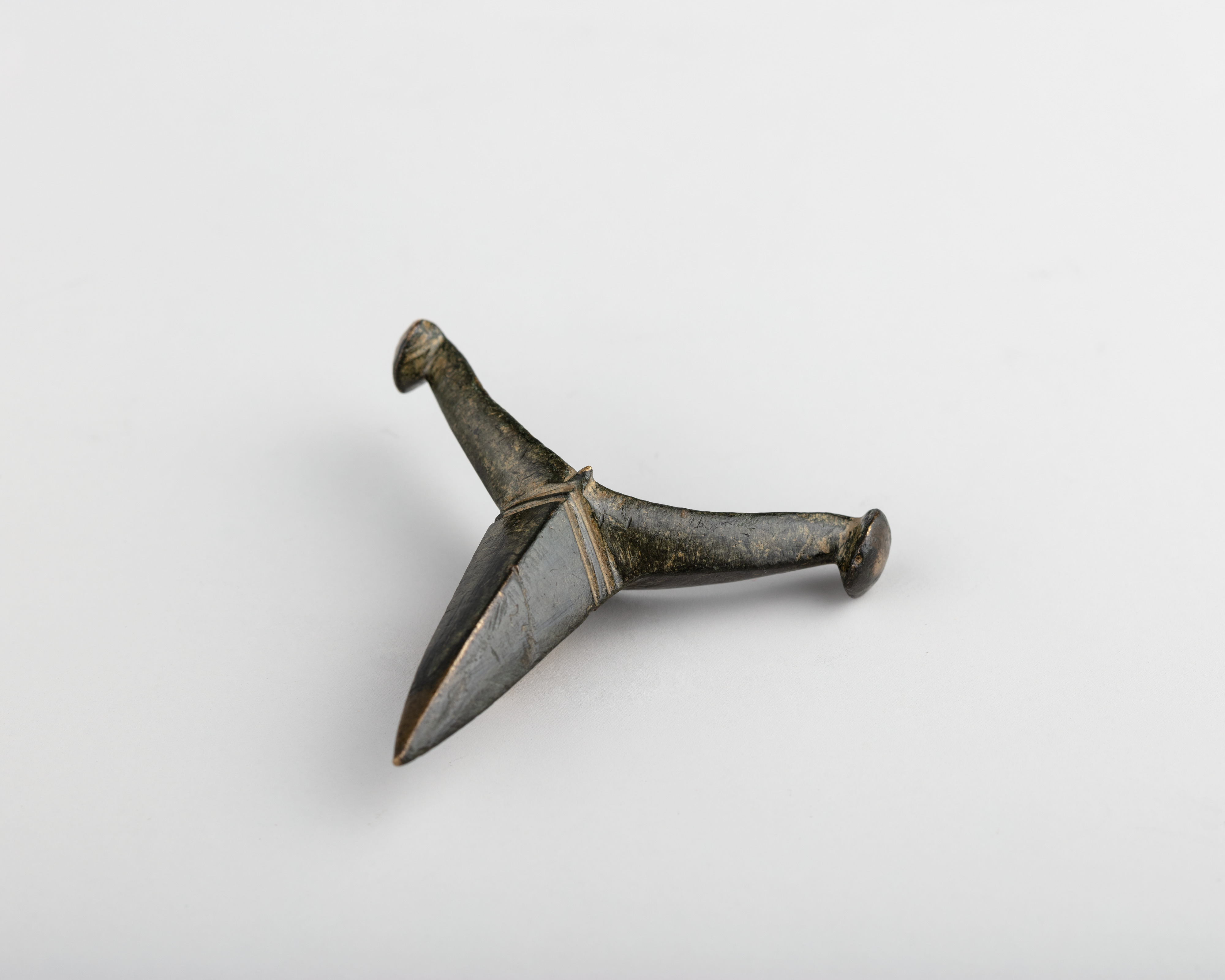 Ancient Bronze Three-pronged Artifact