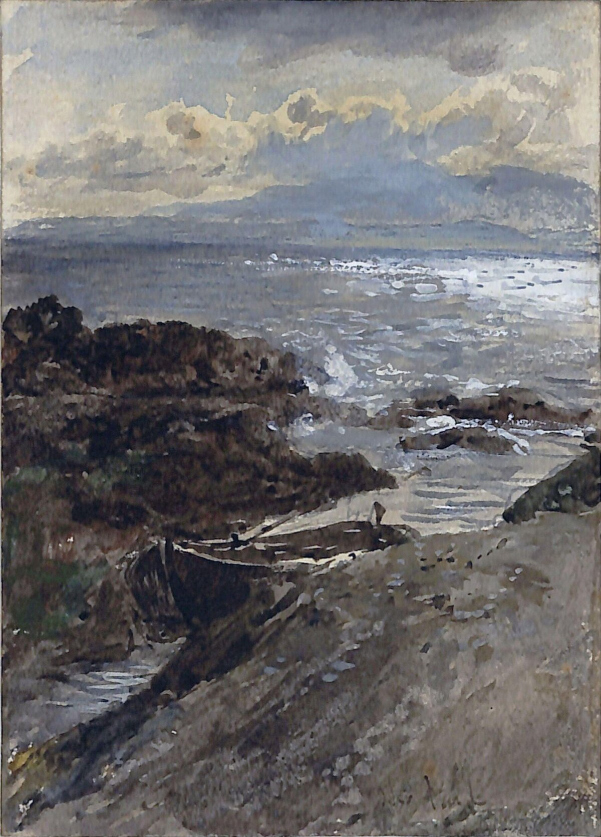 Rocky Coast Seascape Painting