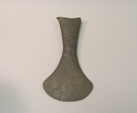 Ancient Human-face Pattern Bronze Axe