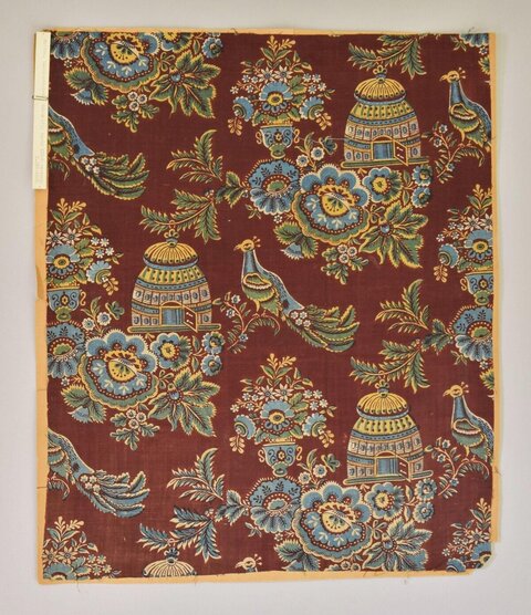 Vintage Peacock Dome Patterned Fabric