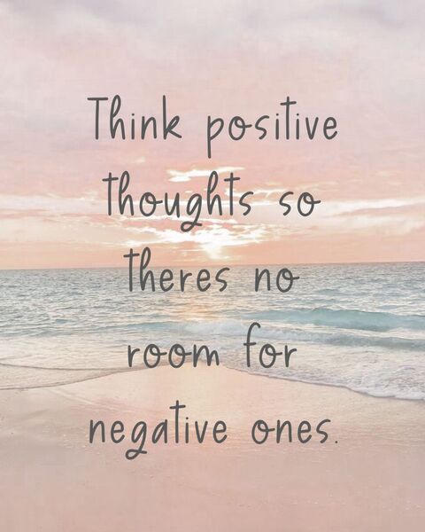Positive Quote Over Beach Sunset