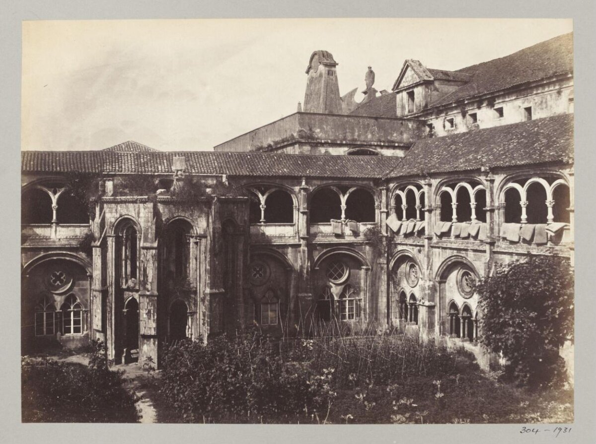 Vintage Monastery Cloister Courtyard