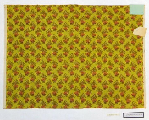Vintage Floral Patterned Textile Sample