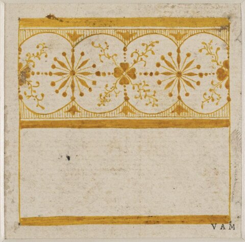 Golden Antique Decorative Border Pattern