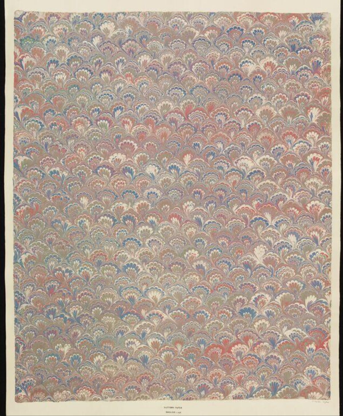 Vintage Marbled Feather Pattern Paper