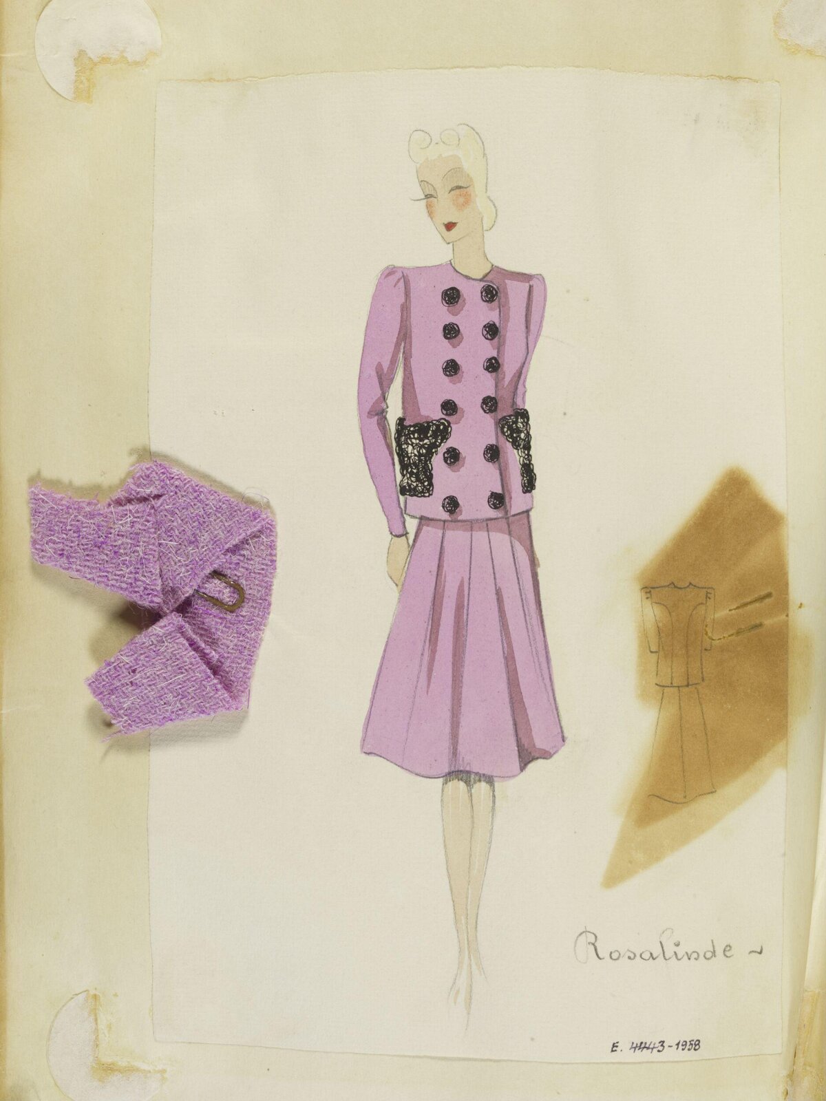 Vintage Rosalinde Fashion Sketch