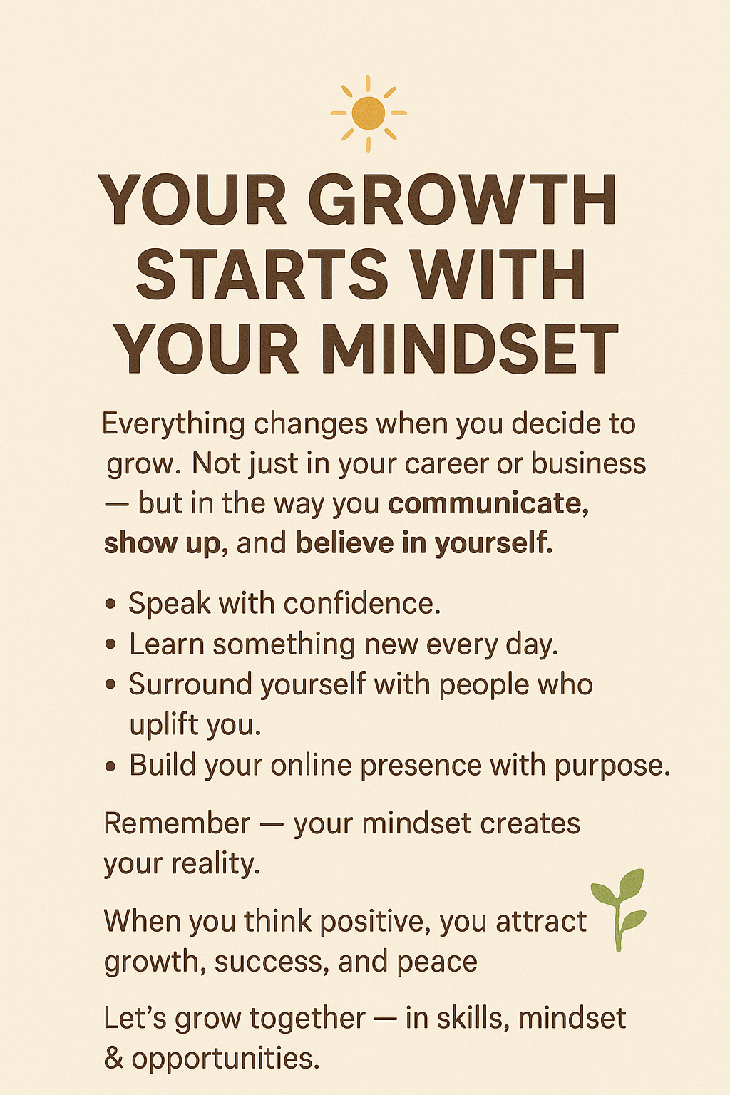 Growth Starts With Your Mindset
