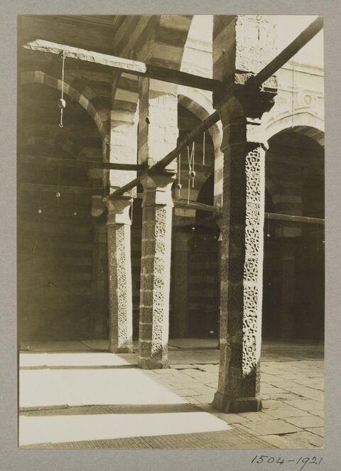 Carved Columns of Historic Arcade