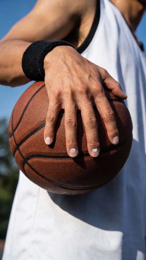 Athlete Holding Basketball