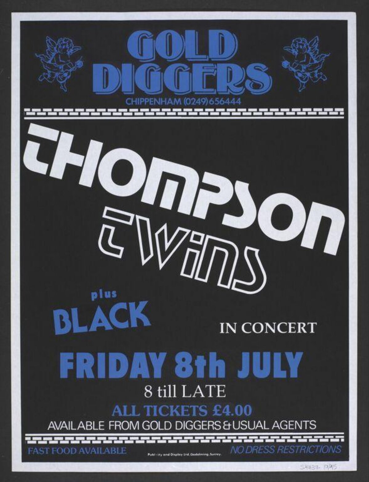 Thompson Twins Concert Poster