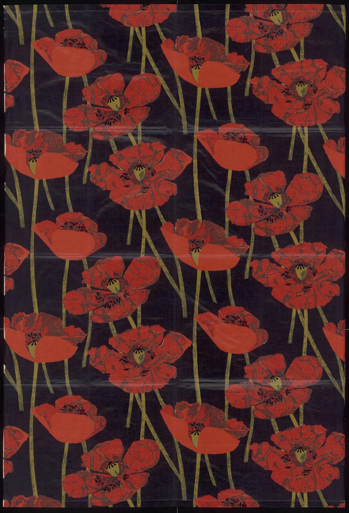 Red Poppy Floral Pattern